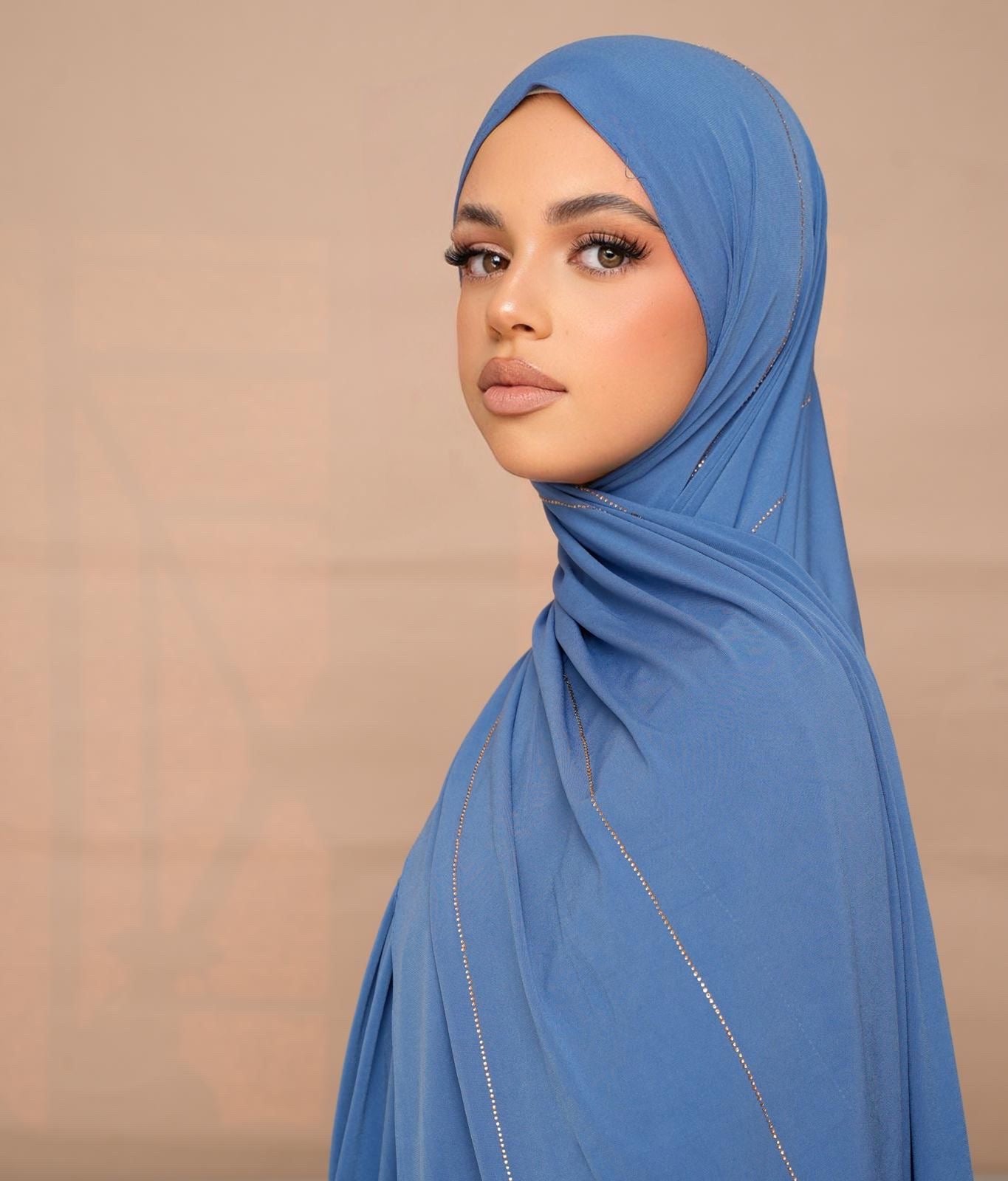 Voile Jersey Premium Luxury Strass avec froufrou