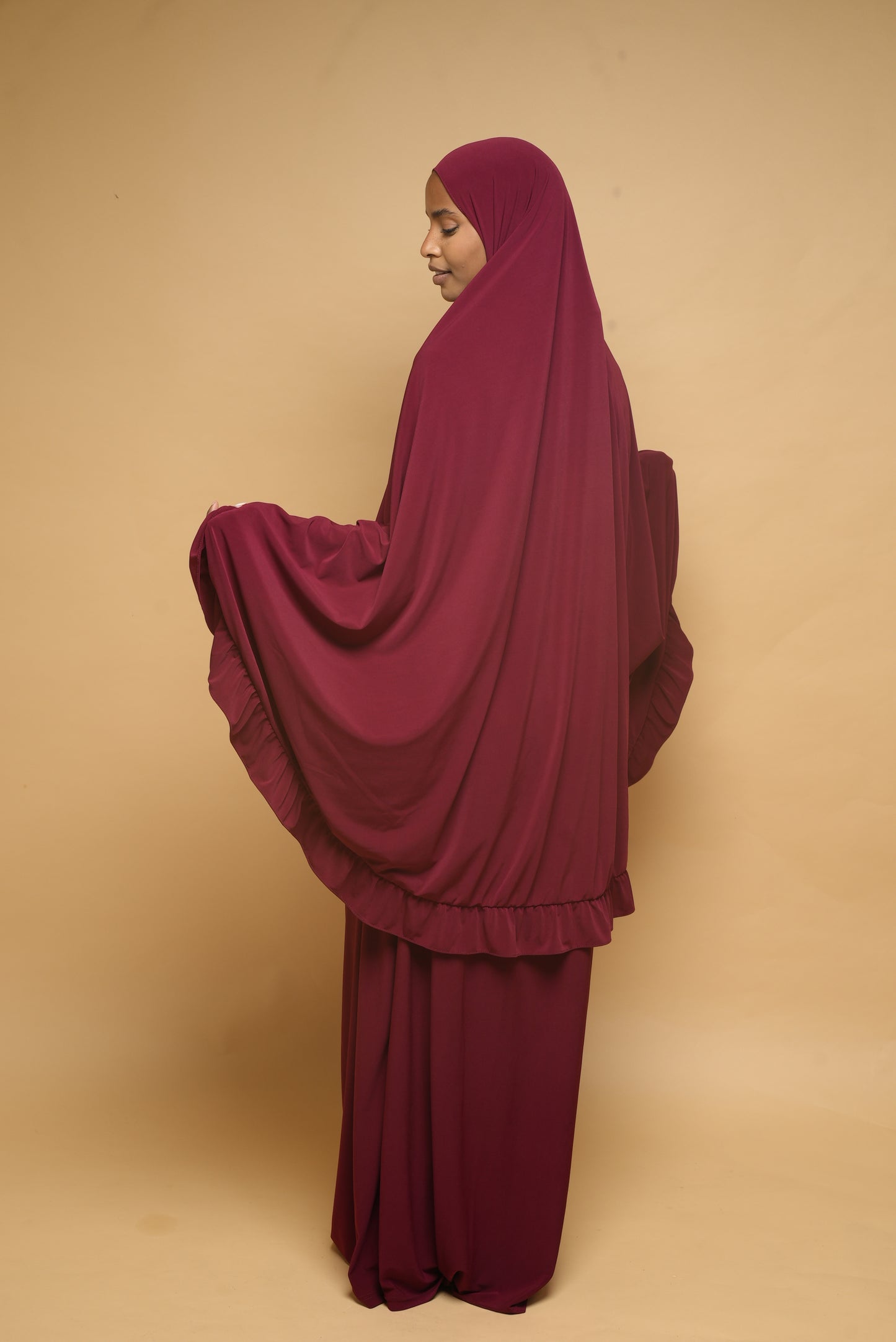 Robe de prière Jupe et Khimar BY NOUR Bordeau - vue 9
