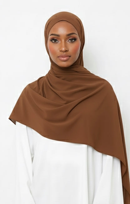 Hijab Jersey Moka Prêt à Nouer, tissu léger, tendance 2026