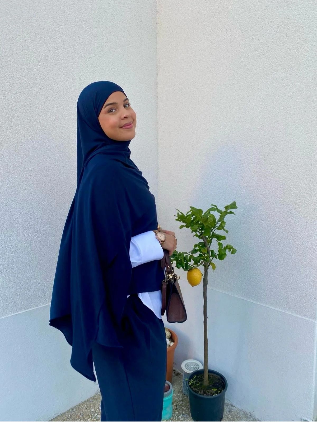 Hijab Jersey Premium Bleu Roi Luxe, tissu léger, tendance 2026