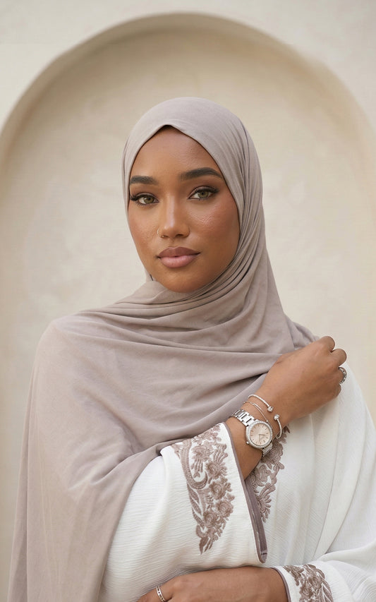 Maxi Hijab Jersey Premium Luxe BYNOUR - Format Extra Long 200×75 cm, Opaque et Élégant, Disponible en Plusieurs Coloris