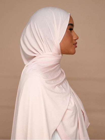 Hijab Jersey Premium Rose Luxe, tissu léger, tendance 2026