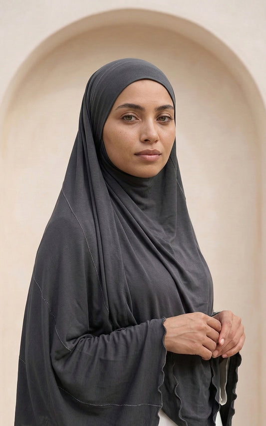 Hijab Strass Ton sur Ton Jersey Premium BYNOUR - Strass Assortis à la Couleur, Élégance Discrète pour Quotidien et Occasion