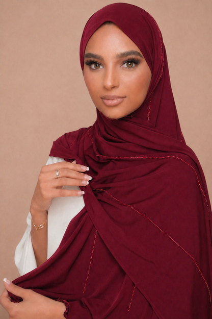 Hijab Jersey Strass