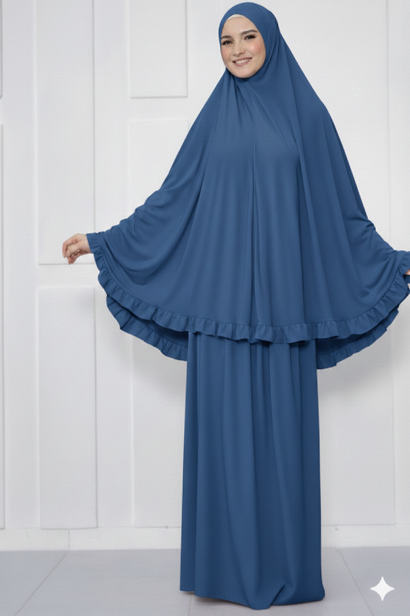 Tenue de Prière Bleu Azur Ramadan 2026 : Élégance de Prière Chic et Confort