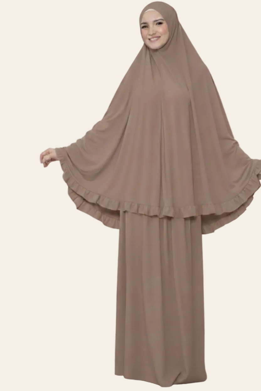 Robe de Prière Taupe Nude 2026 : Élégance de Prière Chic et Confort