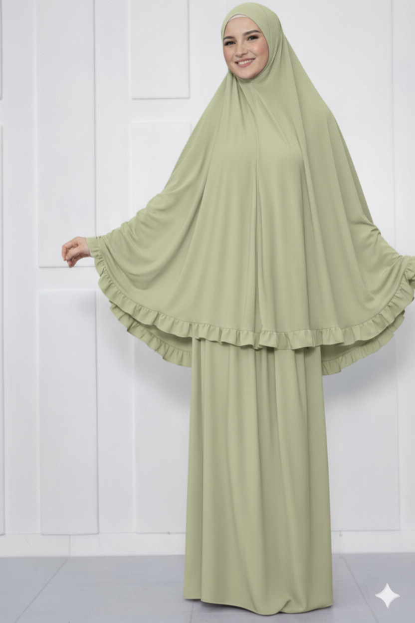 Tenue de Prière Vert Amande Ramadan 2026 : Élégance de Prière Chic et Confort