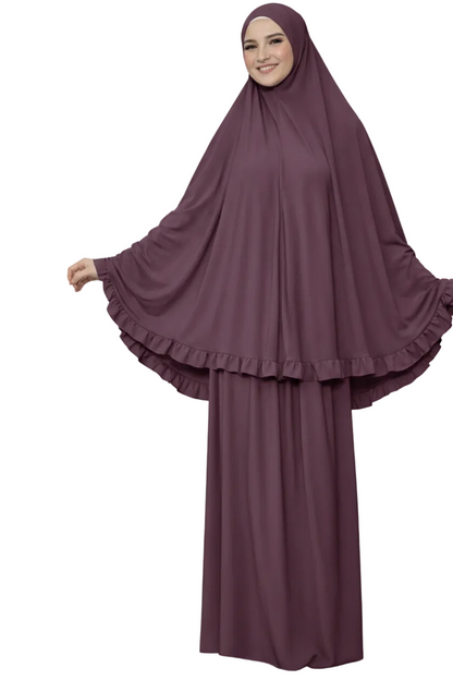 Tenue de Prière Violine mat Ramadan 2026 : Élégance de Prière Chic et Confort