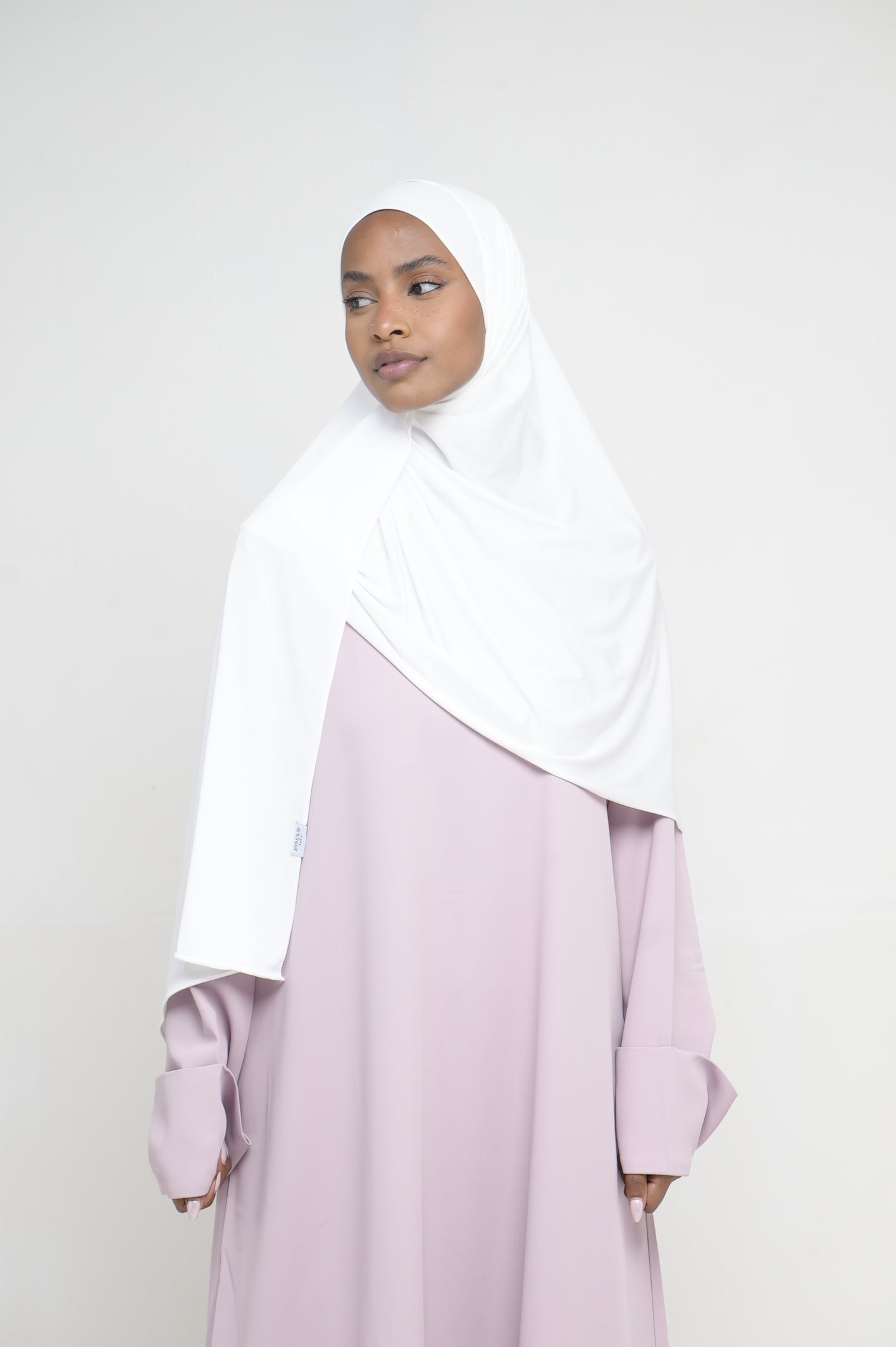 Hijab Jersey Liquid Blanc BY NOUR – vue produit 1