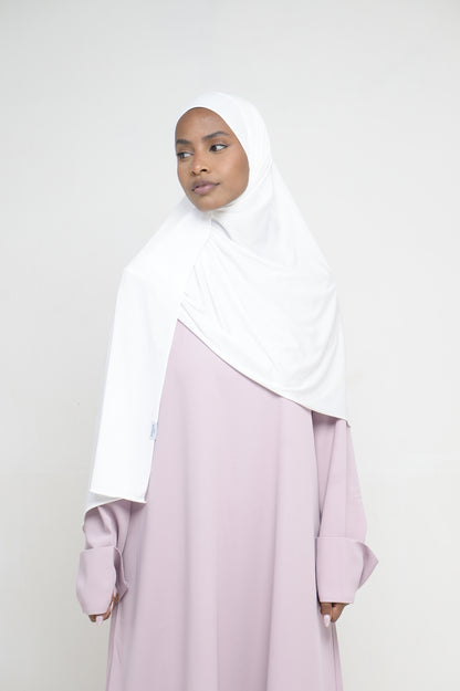 Hijab Jersey Liquid Blanc BY NOUR – vue produit 1