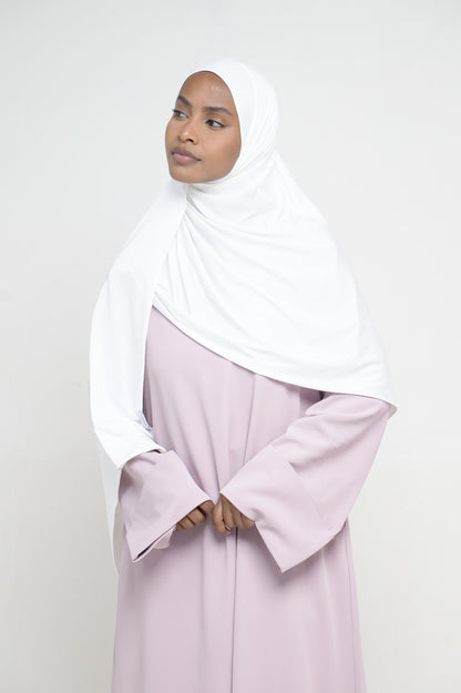 Hijab Jersey Liquid Blanc BY NOUR – vue produit 3