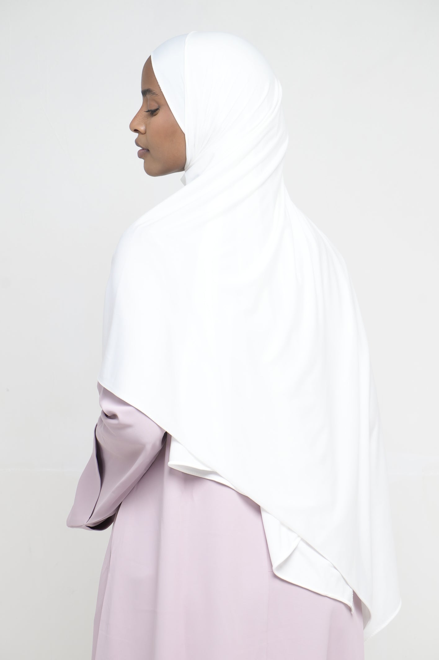 Hijab Jersey Liquid Blanc BY NOUR – vue produit 2