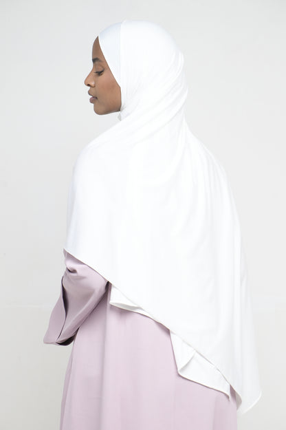 Hijab Jersey Liquid Blanc BY NOUR – vue produit 2