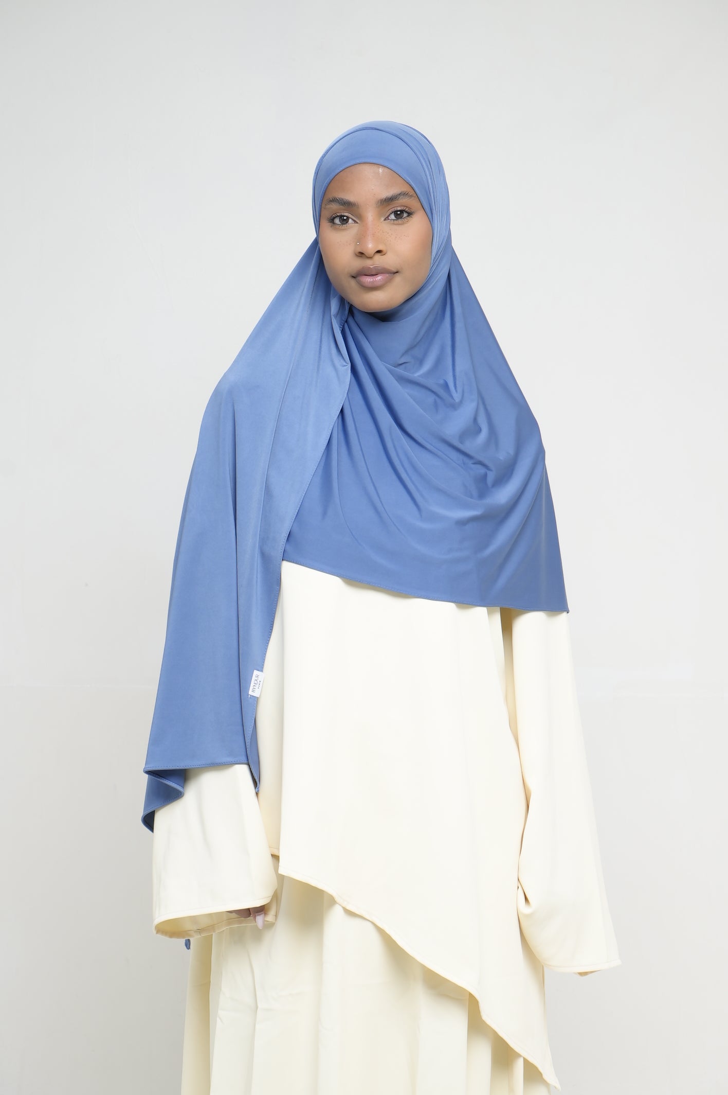 Hijab Jersey Liquid Bleu Azur BY NOUR – vue produit 1