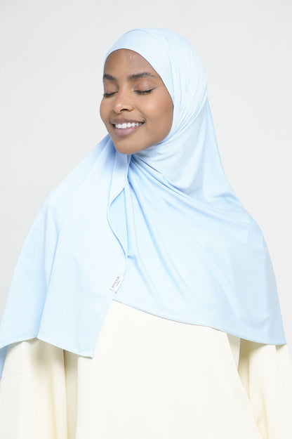 Hijab Jersey Liquid Bleu Ciel BY NOUR – vue produit 3