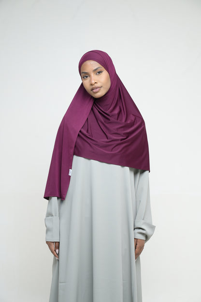 Hijab Jersey Liquid Bordeaux BY NOUR – vue produit 4