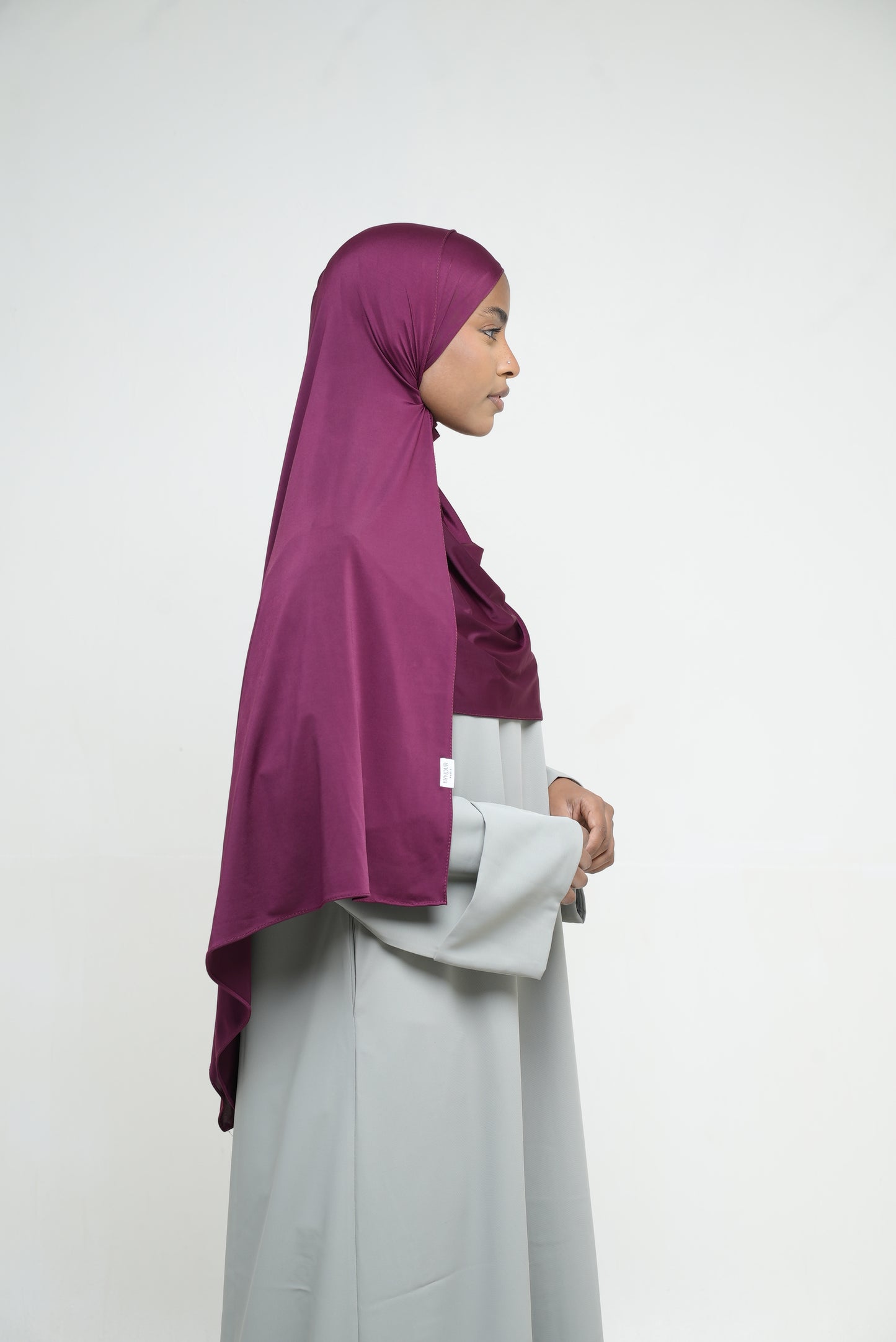 Hijab Jersey Liquid Bordeaux BY NOUR – vue produit 2