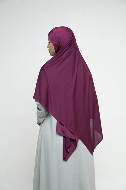 Hijab Jersey Liquid Bordeaux BY NOUR – vue produit 3