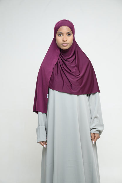 Hijab Jersey Liquid Bordeaux BY NOUR – vue produit 1