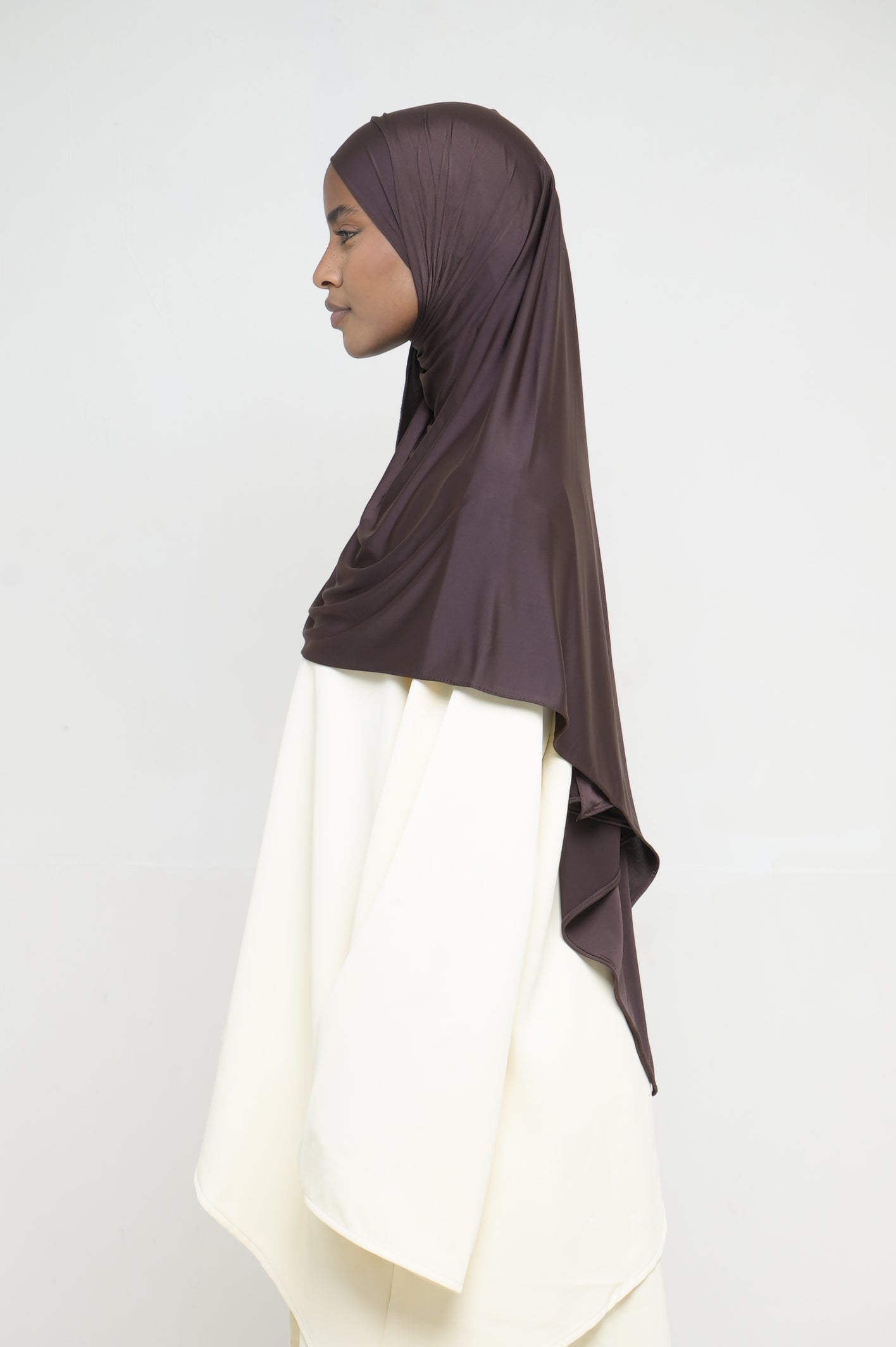 Hijab Jersey Liquid Chocolat BY NOUR – vue produit 2