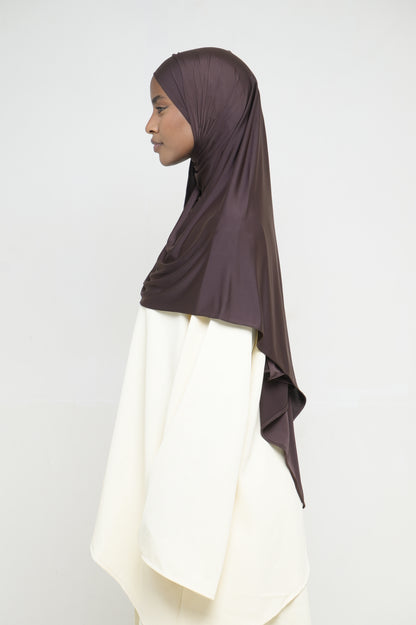Hijab Jersey Liquid Chocolat BY NOUR – vue produit 2