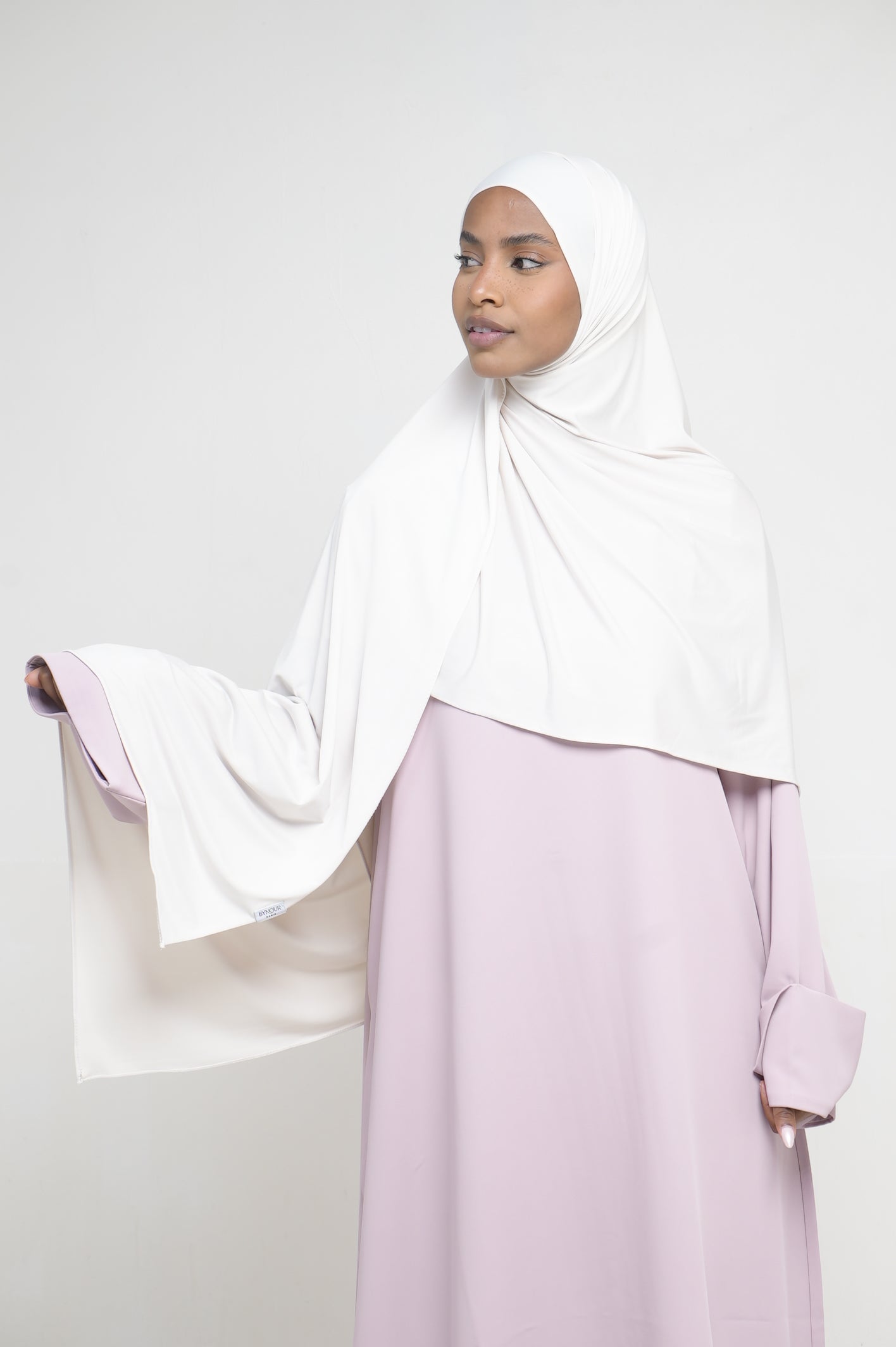Hijab Jersey Liquid Crème BY NOUR – vue produit 1