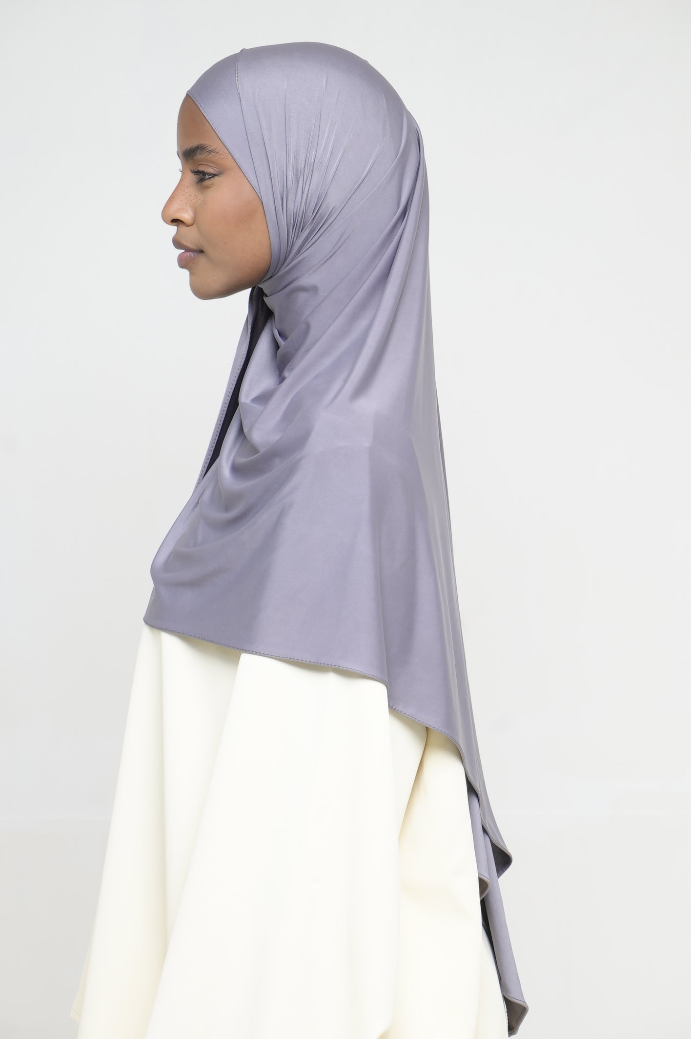 Hijab Jersey Liquid Gris BY NOUR – vue produit 2