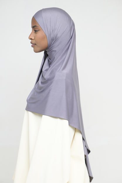 Hijab Jersey Liquid Gris BY NOUR – vue produit 2