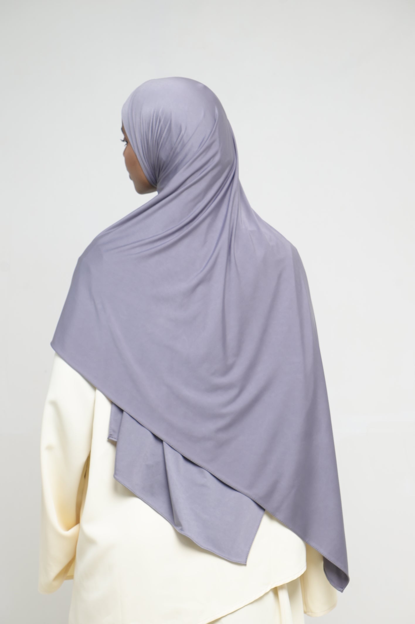 Hijab Jersey Liquid Gris BY NOUR – vue produit 3