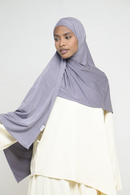Hijab Jersey Liquid Gris BY NOUR – vue produit 4