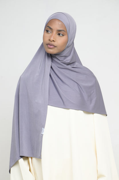 Hijab Jersey Liquid Gris BY NOUR – vue produit 1