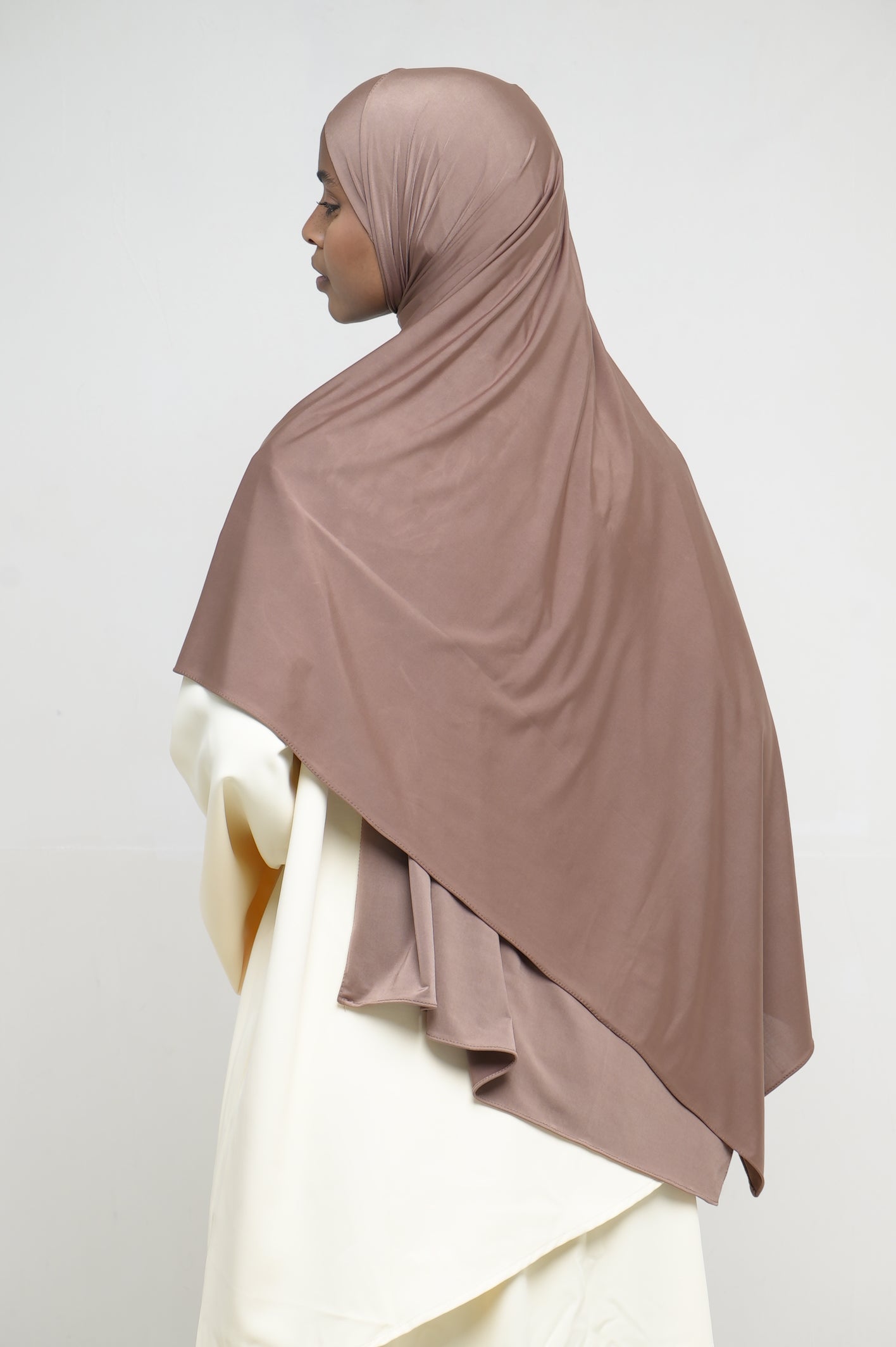 Hijab Jersey Liquid Noisette BY NOUR – vue produit 3
