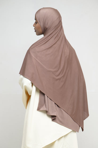 Hijab Jersey Liquid Noisette BY NOUR – vue produit 3