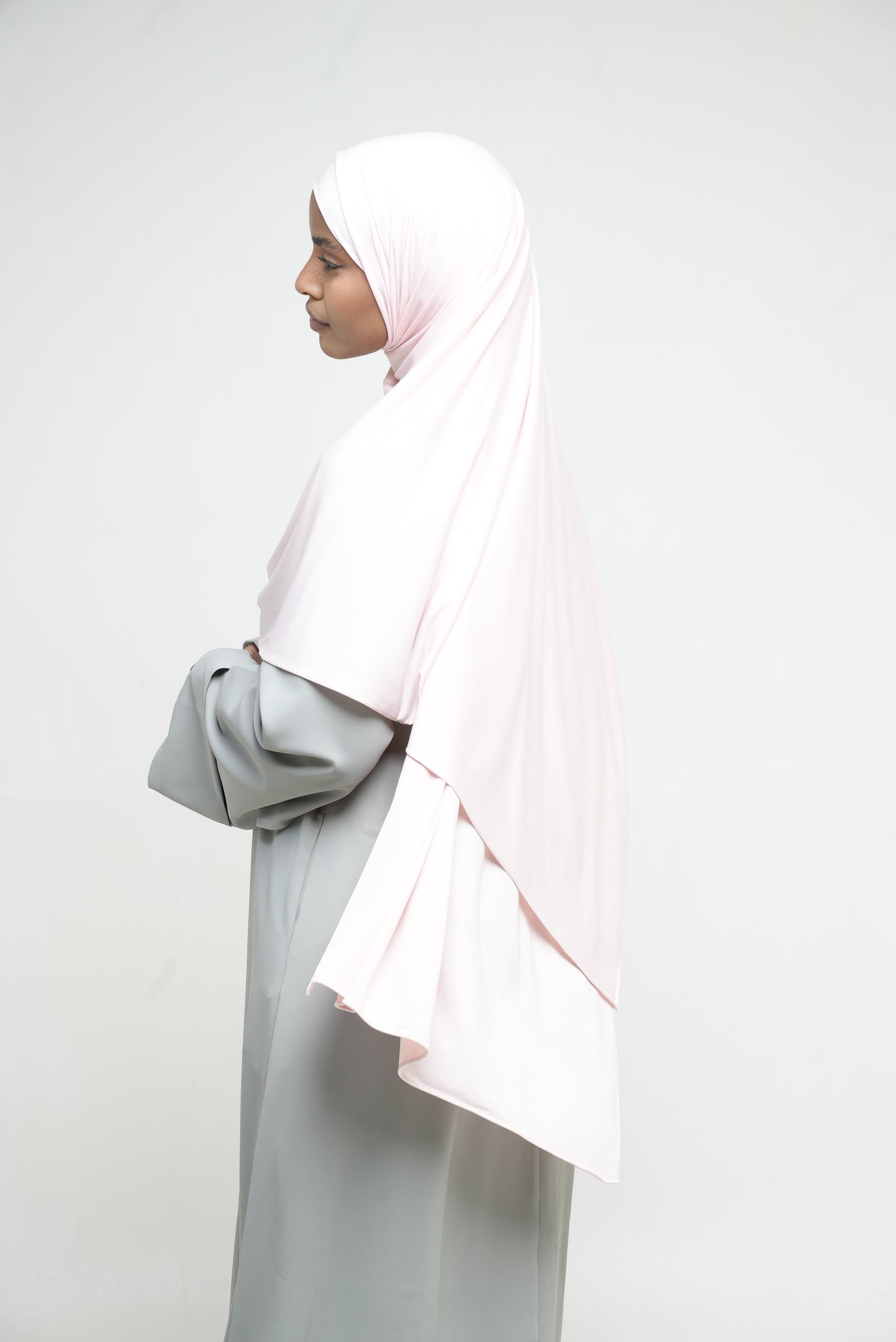 Hijab Jersey Liquid Rose Pastel BY NOUR – vue produit 3