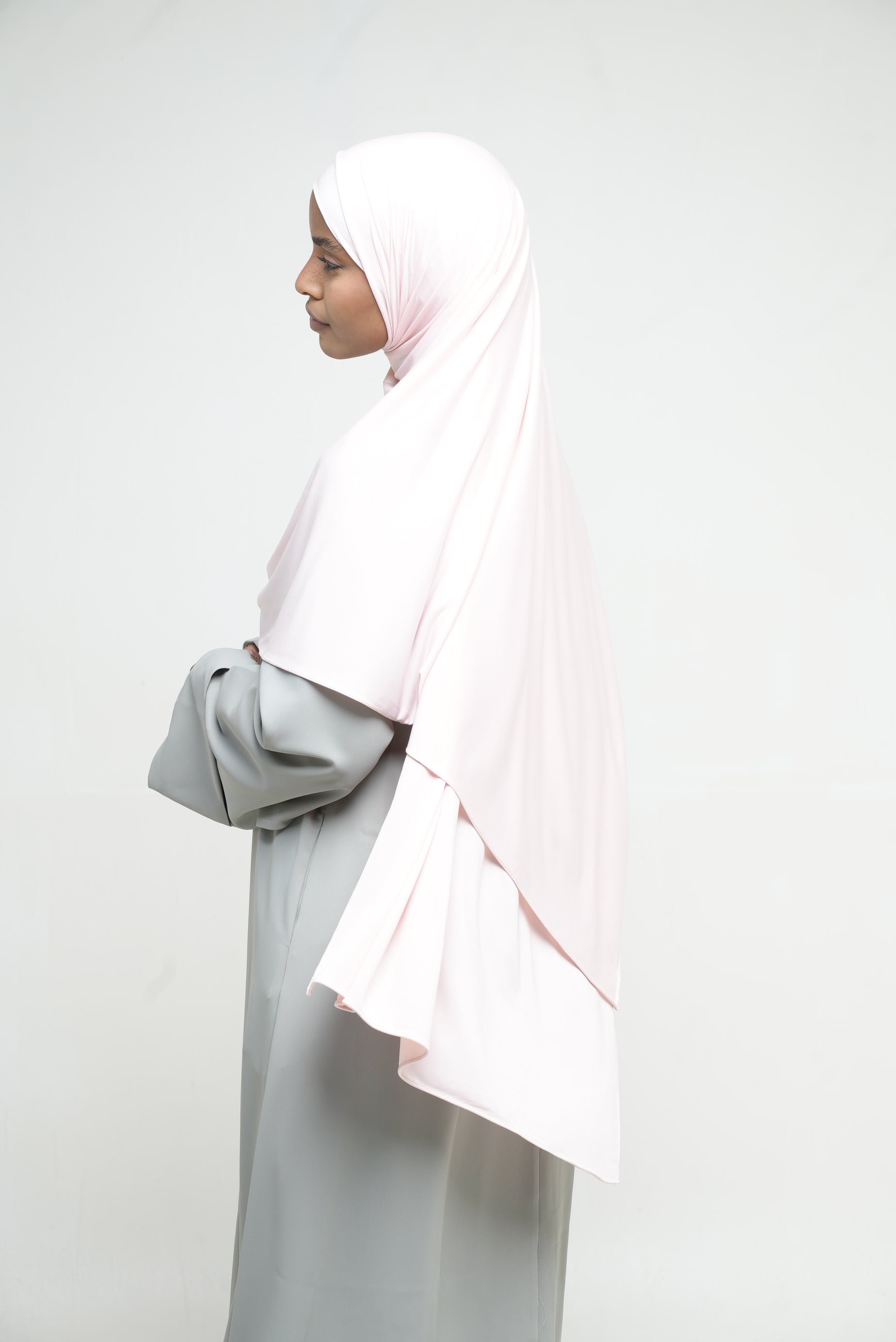 Hijab Jersey Liquid Rose Pastel BY NOUR – vue produit 3