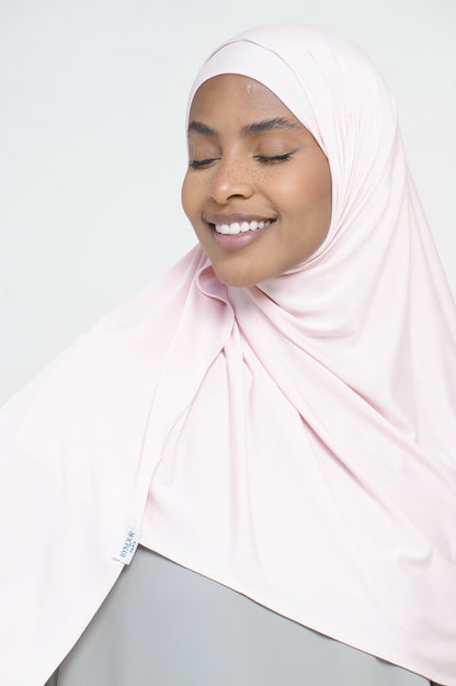 Hijab Jersey Liquid Rose Pastel BY NOUR – vue produit 2