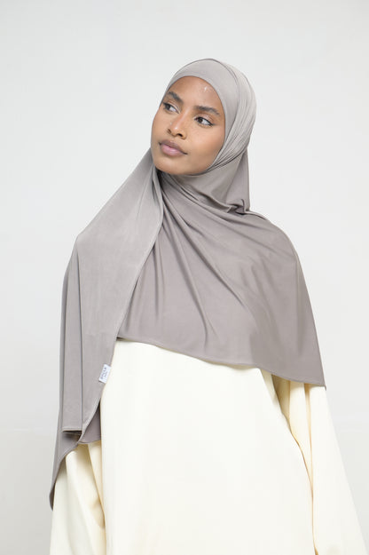 Hijab Jersey Liquid Vert Kaki BY NOUR – vue produit 1