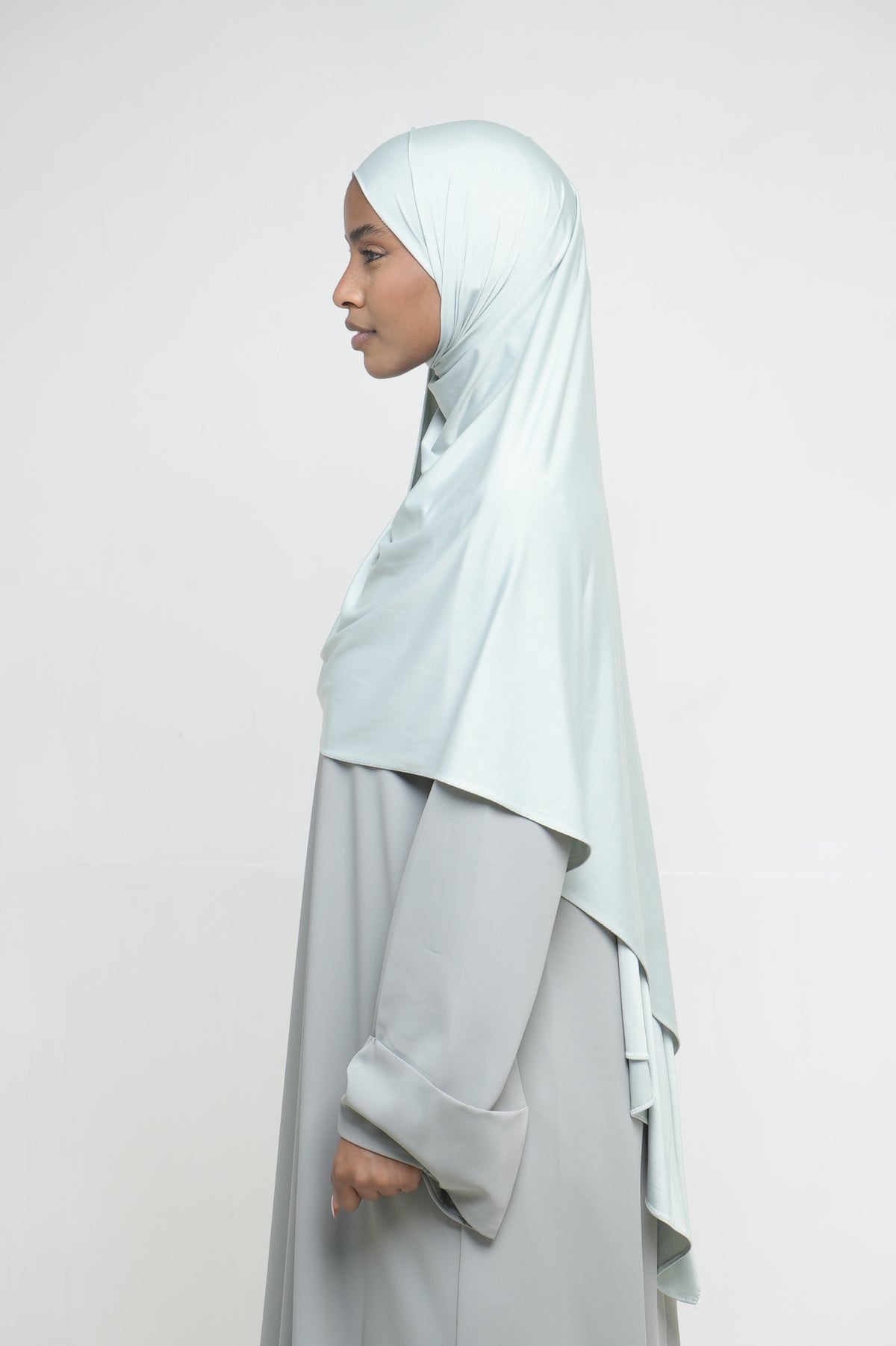 Hijab Jersey Liquid Vert Pastel BY NOUR – vue produit 2