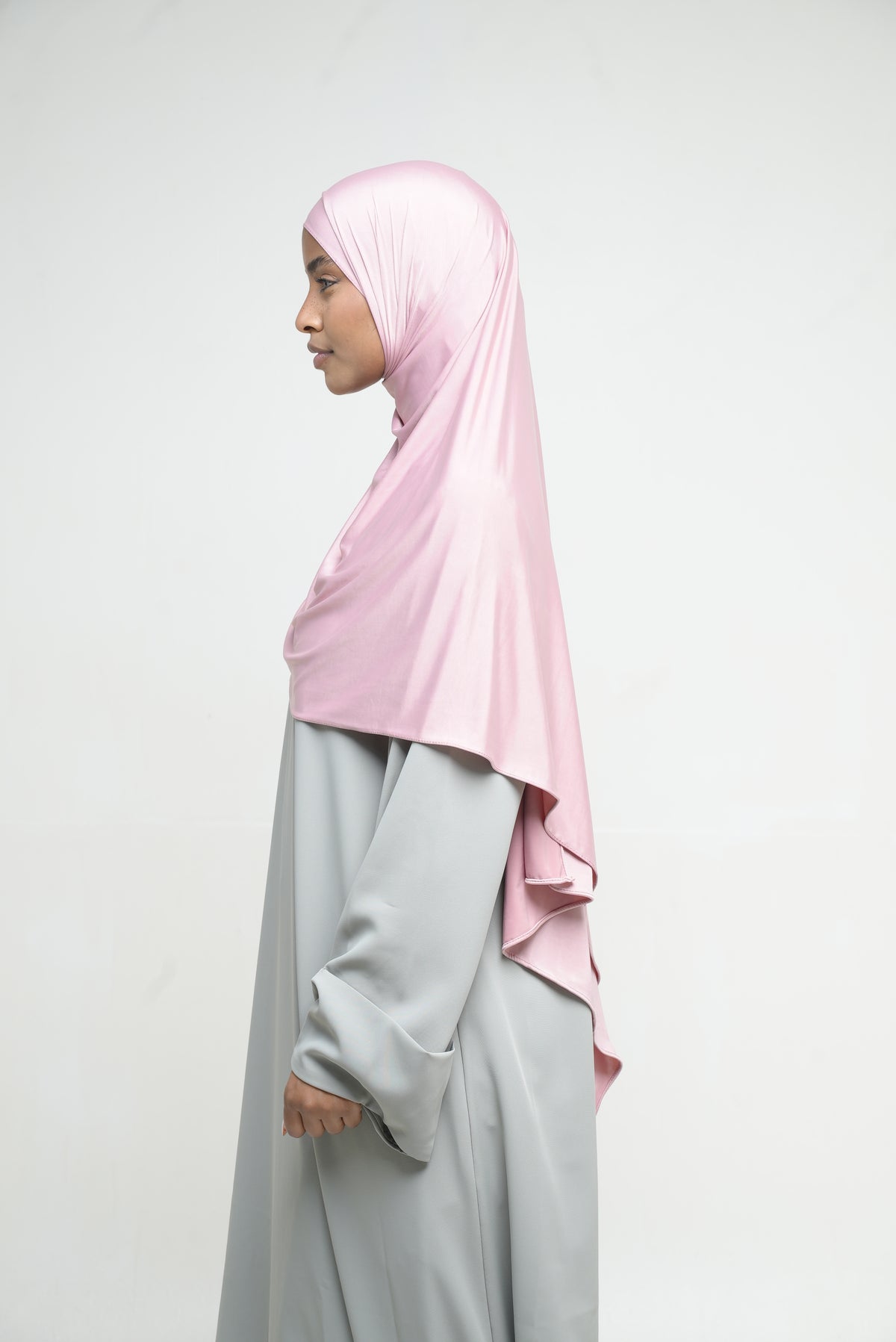 Hijab Jersey Liquid Vieux Rose BY NOUR – vue produit 2