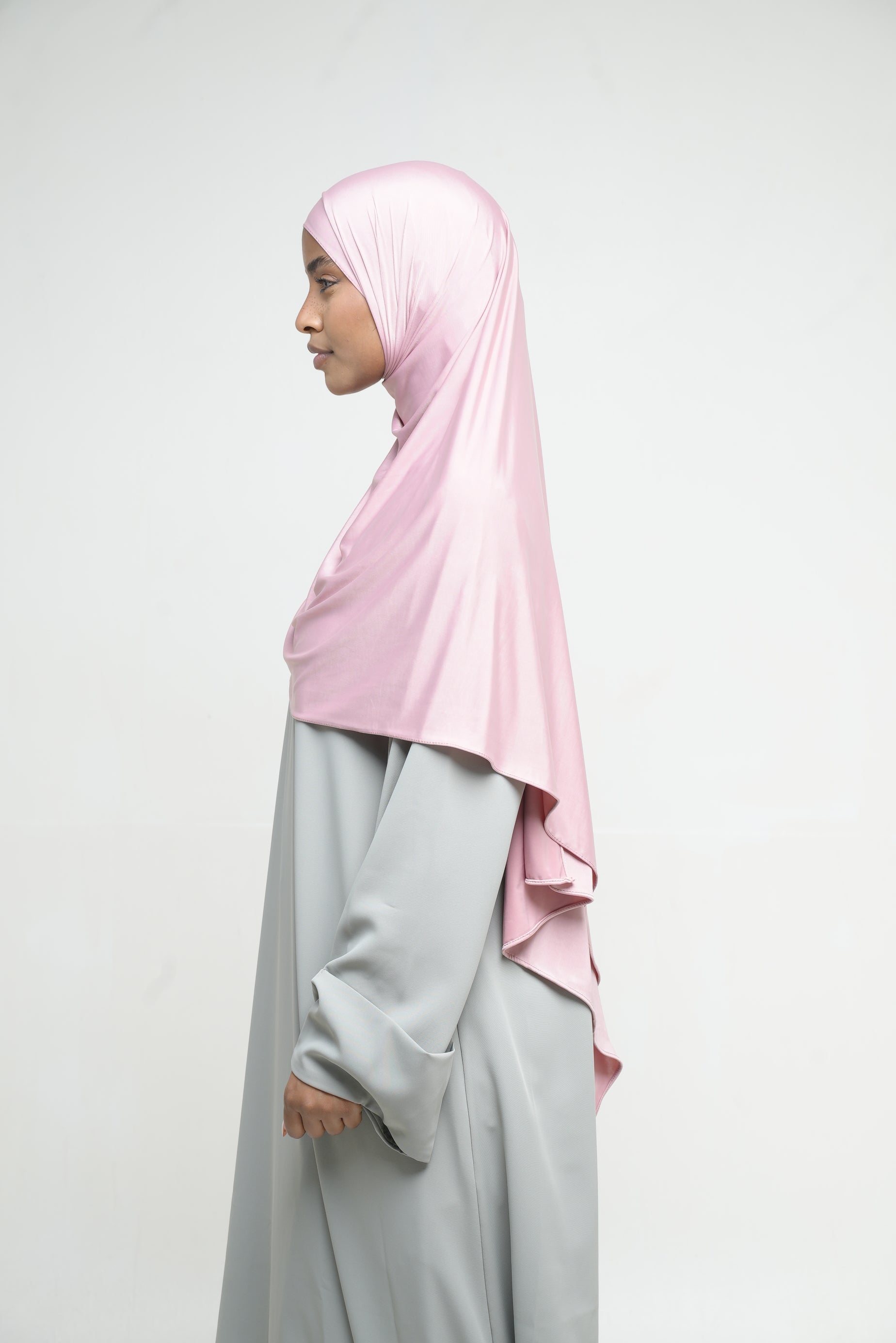 Hijab Jersey Liquid Vieux Rose BY NOUR – vue produit 2