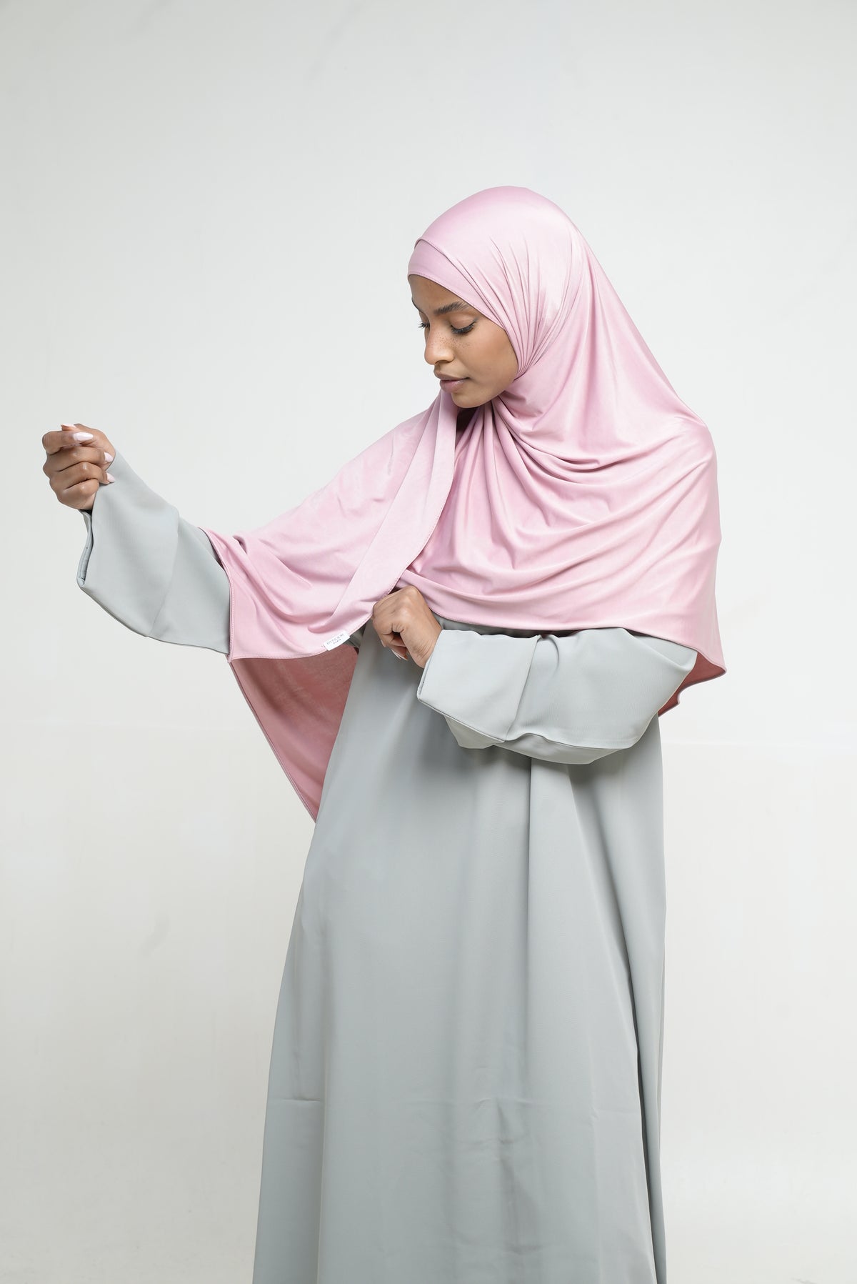 Hijab Jersey Liquid Vieux Rose BY NOUR – vue produit 3