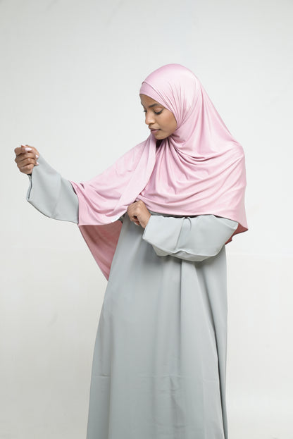Hijab Jersey Liquid Vieux Rose BY NOUR – vue produit 3