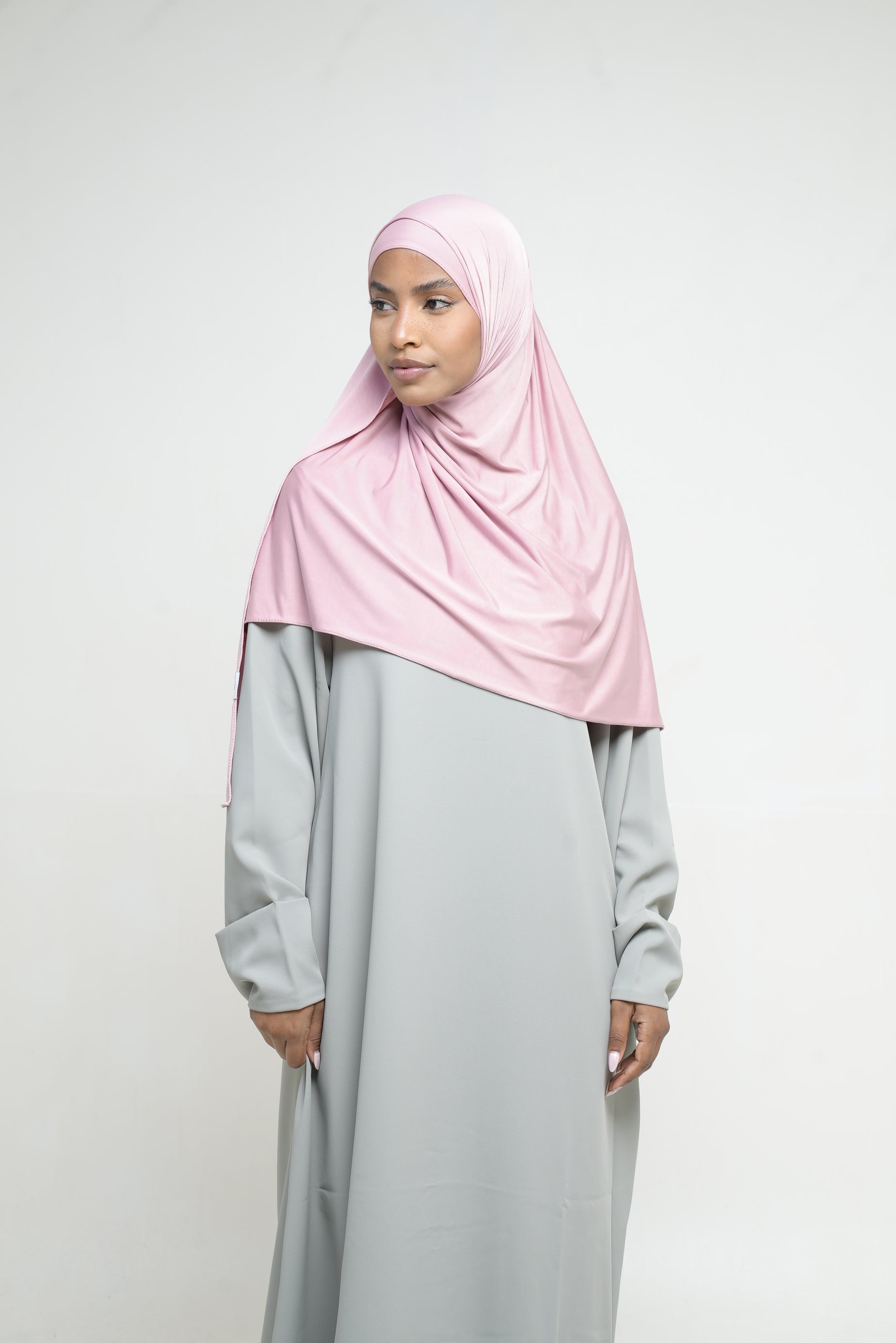 Hijab Jersey Liquid Vieux Rose BY NOUR – vue produit 1