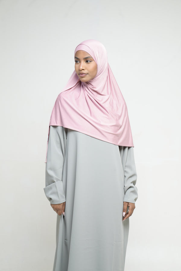 Hijab Jersey Liquid Vieux Rose BY NOUR – vue produit 1