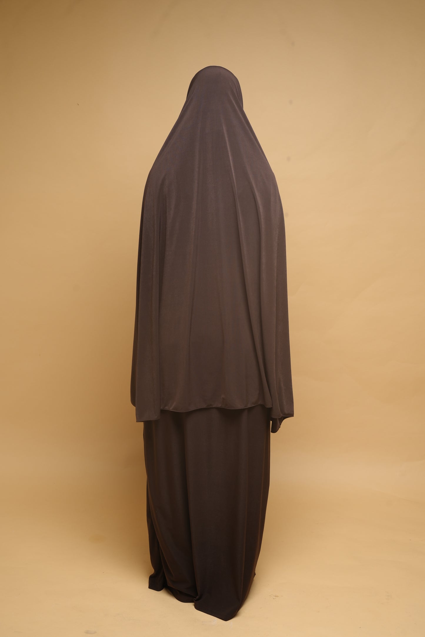 Robe de prière Abaya et Khimar BY NOUR Chocolat - vue 6