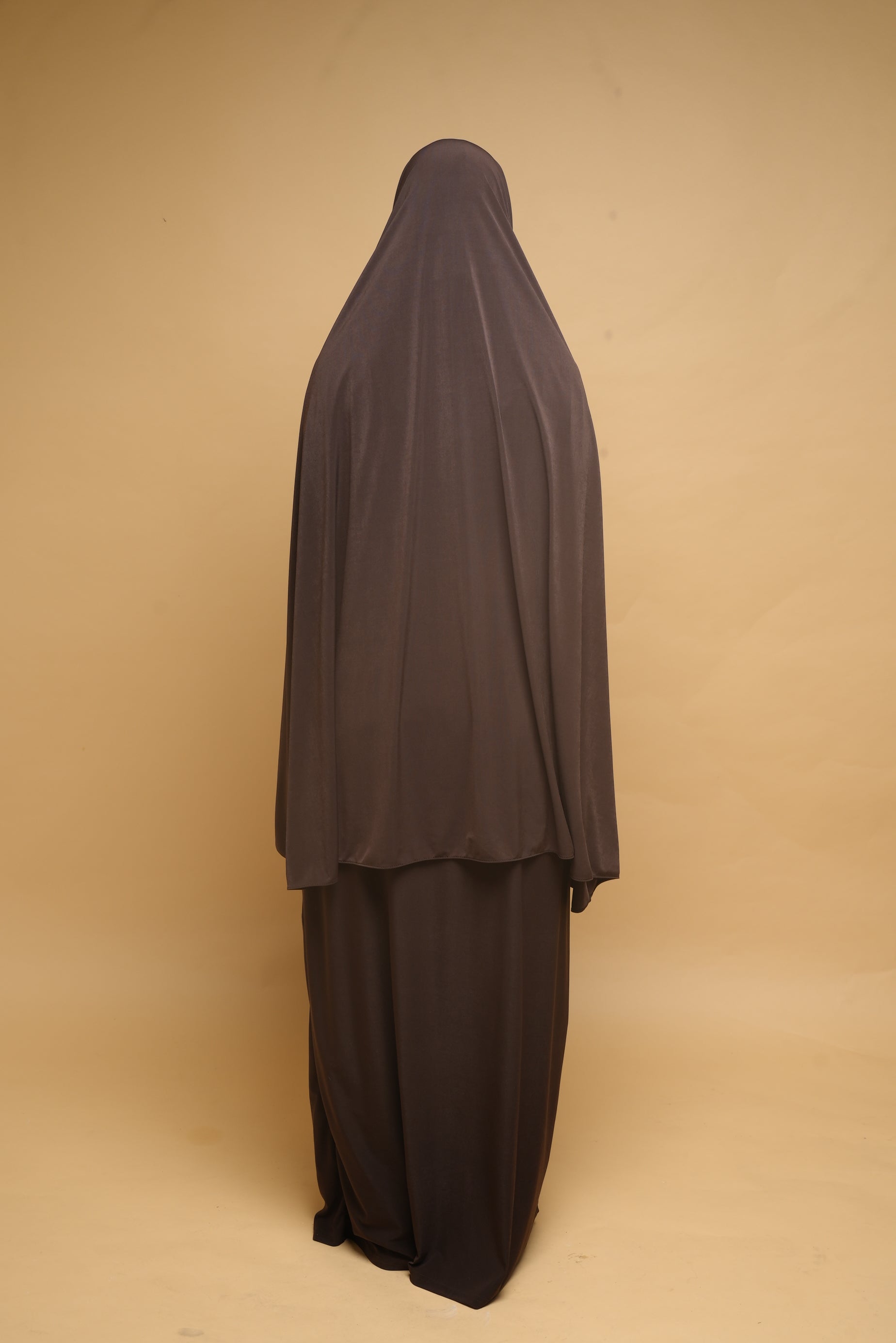Robe de prière Abaya et Khimar BY NOUR Chocolat - vue 6