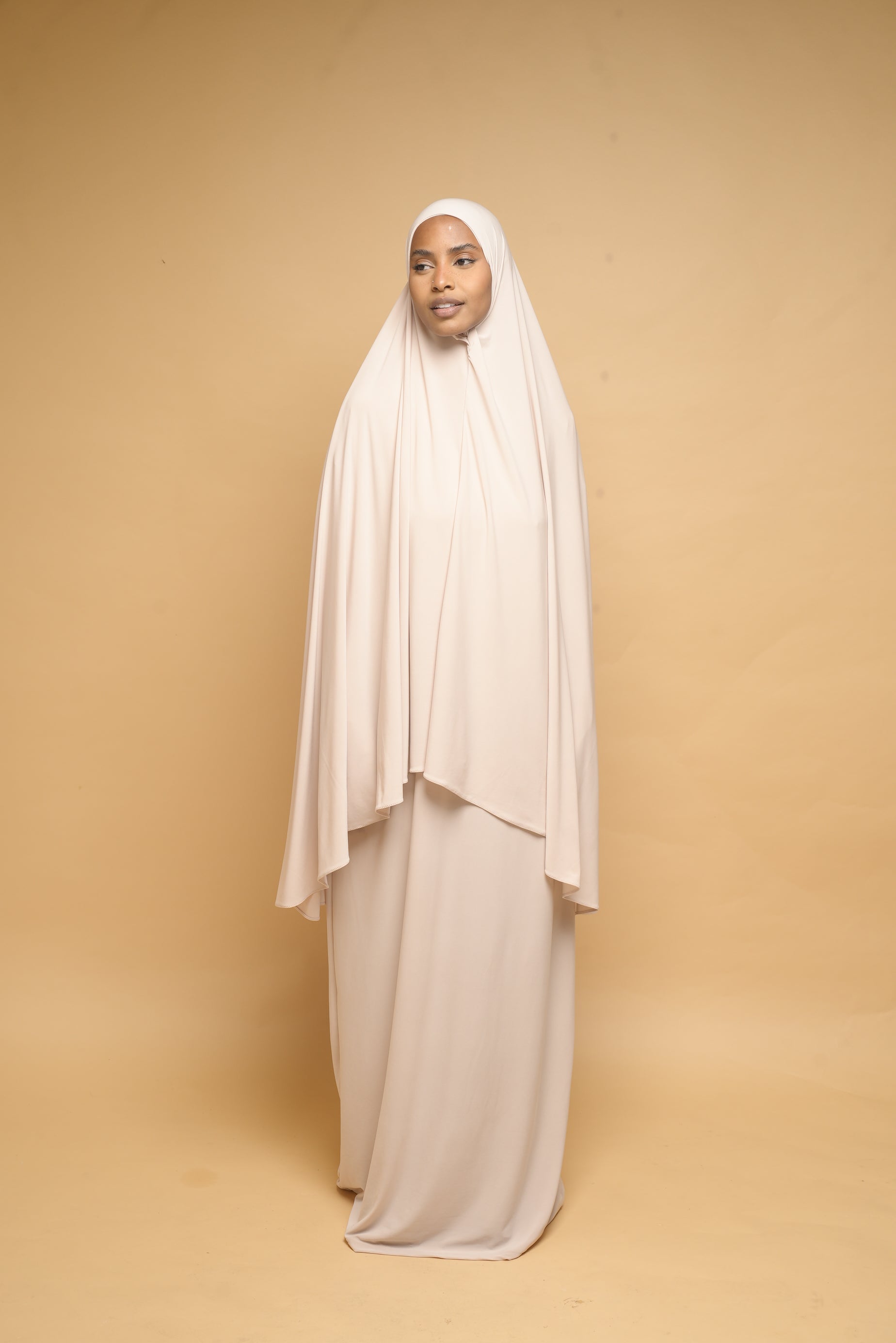 Robe de prière Abaya et Khimar BY NOUR Creme - vue 2