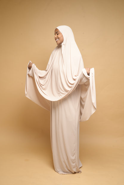 Robe de prière Abaya et Khimar BY NOUR Creme - vue 5