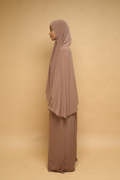 Robe de prière Abaya et Khimar BY NOUR Mocca - vue 4
