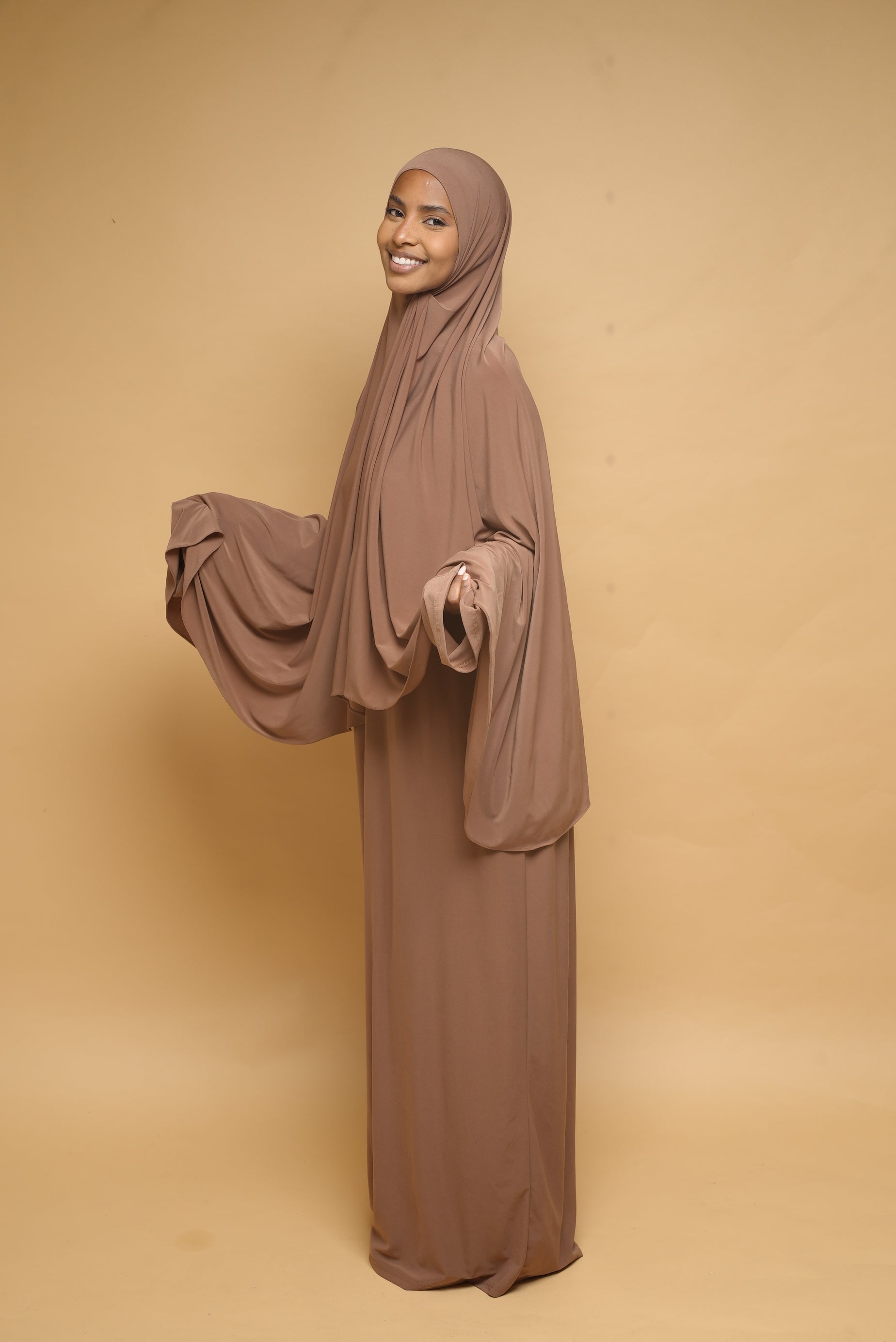 Robe de prière Abaya et Khimar BY NOUR Mocca - vue 5
